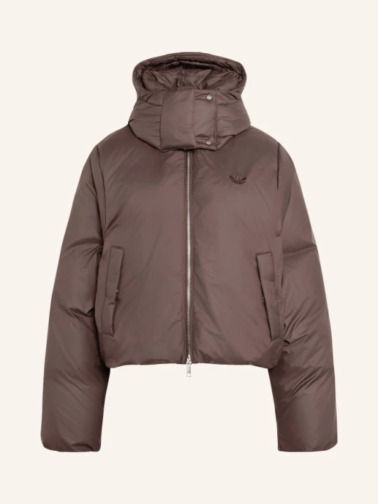 Zdjęcie produktu Adidas Originals Kurtka Puchowa Hooded Padded Z Odpinanym Kapturem braun BRĄZOWY