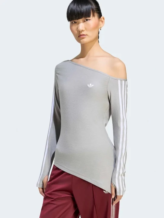 Zdjęcie produktu adidas Originals longsleeve damski Asymetric Top szary