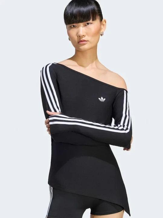Zdjęcie produktu adidas Originals longsleeve damski z wiskozą Asymetric Top czarny