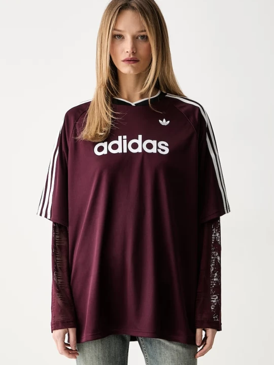 Zdjęcie produktu adidas Originals longsleeve damski LACE LS JERSEY bordowy
