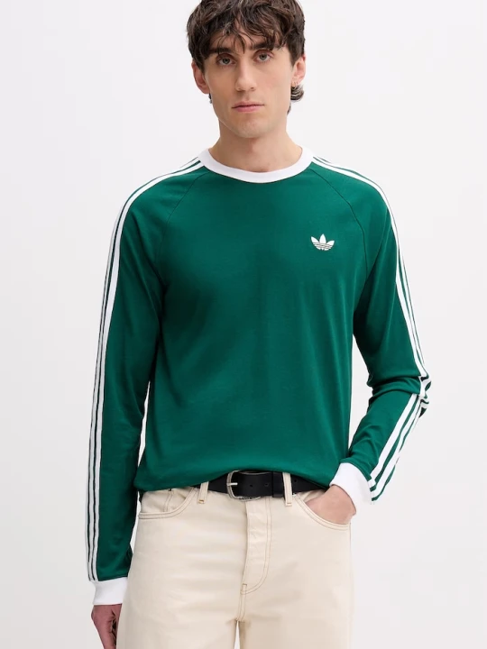 Zdjęcie produktu adidas Originals longsleeve męski bawełniany zielony