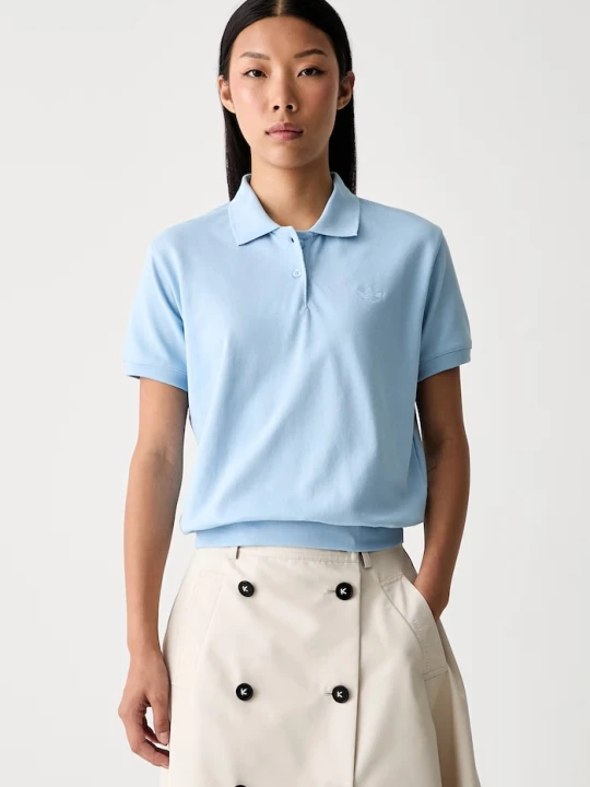 Zdjęcie produktu adidas Originals polo damskie z bawełną niebieski