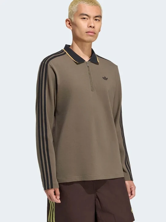 Zdjęcie produktu adidas Originals polo męskie z bawełną Engineered Rib zielony