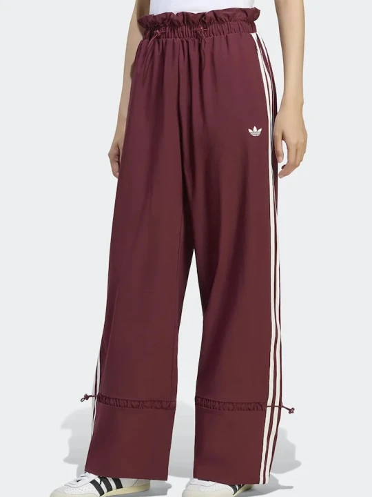 Zdjęcie produktu adidas Originals spodnie dresowe damskie Nylon Paper Bag bordowy
