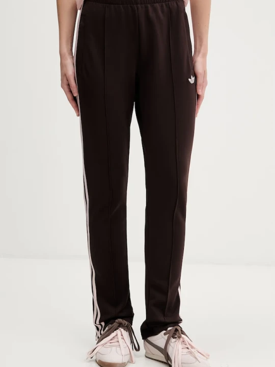 Zdjęcie produktu adidas Originals spodnie dresowe damskie z bawełną brązowy