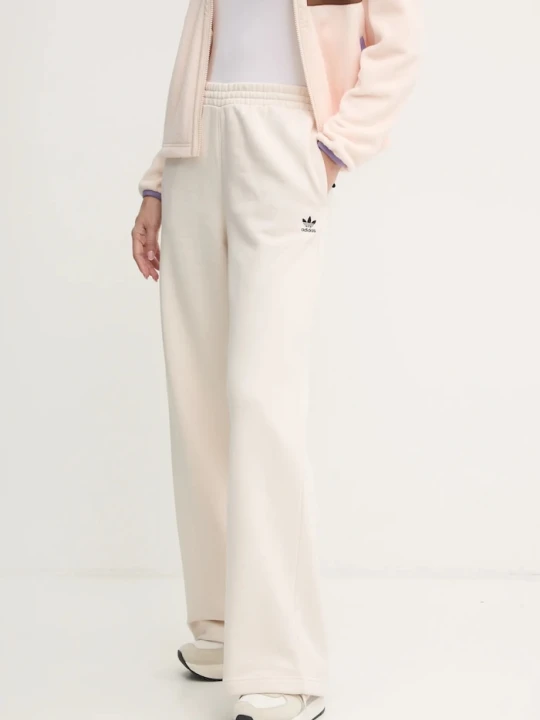 Zdjęcie produktu adidas Originals spodnie dresowe Femme Galore Wideleg Fleece Pants beżowy