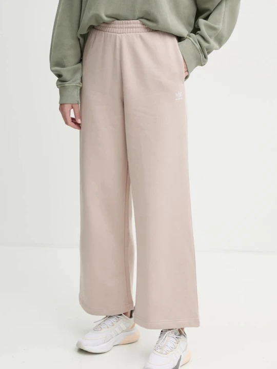Zdjęcie produktu adidas Originals spodnie dresowe Femme Galore Wideleg Fleece Pants beżowy
