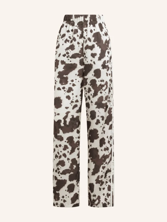 Zdjęcie produktu Adidas Originals Spodnie Treningowe Originals Satin Wide Leg Z Satyny braun brązowy