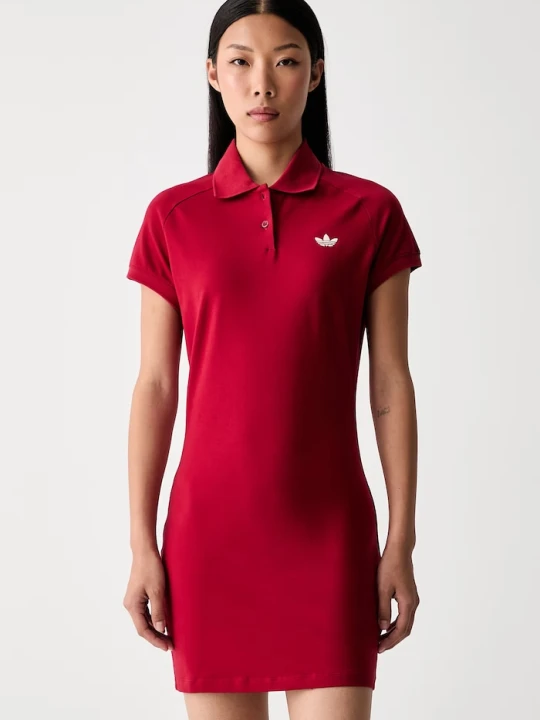 Zdjęcie produktu adidas Originals sukienka bawełniana z elastanem czerwony