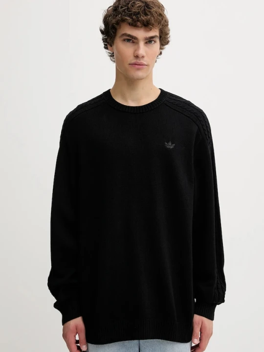 Zdjęcie produktu adidas Originals sweter bawełniany P Ess Knit Crew czarny