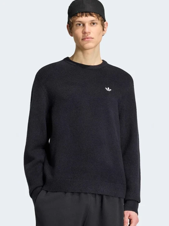 Zdjęcie produktu adidas Originals sweter męski z dodatkiem wełny Trefoil Essentials czarny