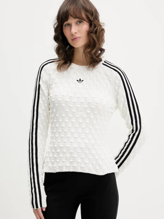 Zdjęcie produktu adidas Originals sweter damski z dodatkiem wełny beżowy