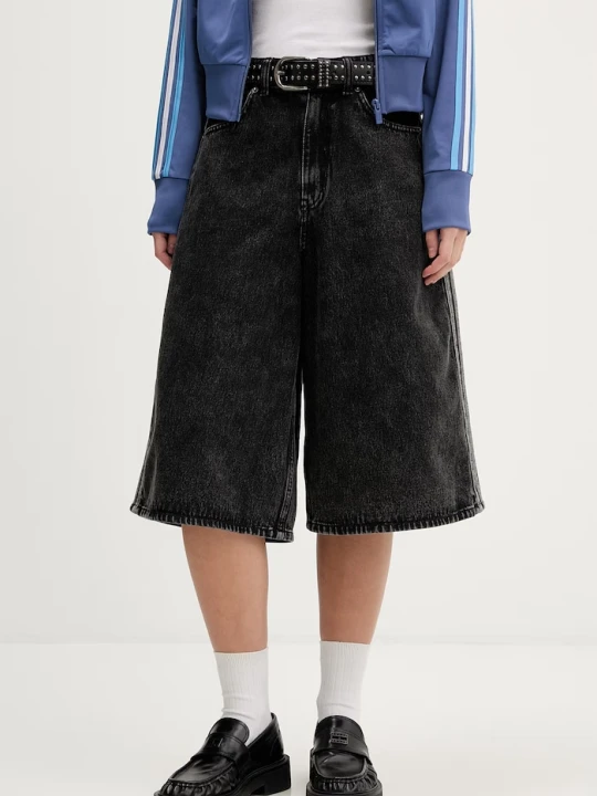 Zdjęcie produktu adidas Originals szorty jeansowe Firebird czarny