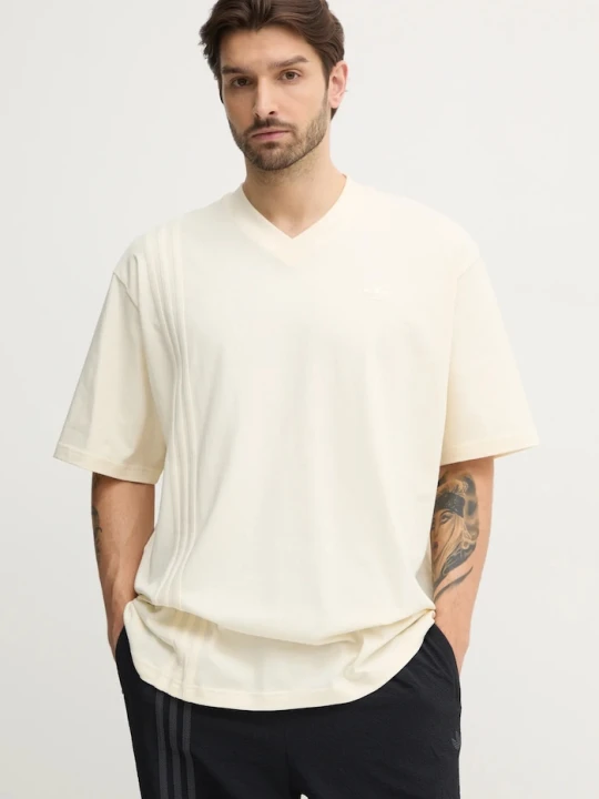 Zdjęcie produktu adidas Originals t-shirt bawełniany FRONT ST TEE beżowy