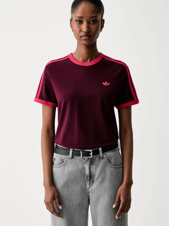 Zdjęcie produktu adidas Originals T-shirt damski z bawełną bordowy