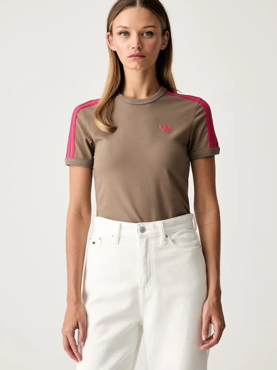 Zdjęcie produktu adidas Originals T-shirt damski z bawełną brązowy