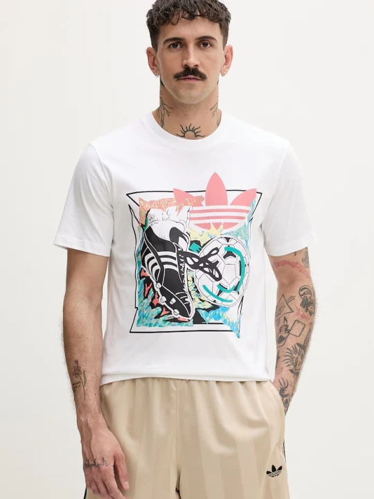 Zdjęcie produktu adidas Originals T-shirt męski bawełniany Anime beżowy