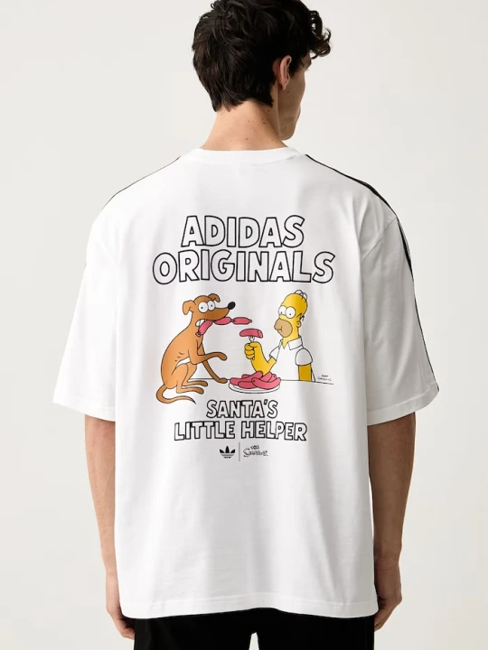 Zdjęcie produktu adidas Originals T-shirt męski bawełniany Little Santas Helper biały