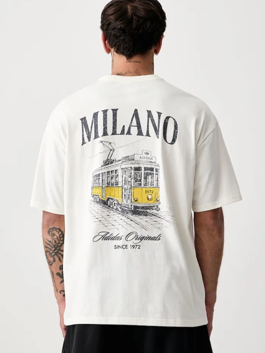 Zdjęcie produktu adidas Originals T-shirt męski bawełniany Milan beżowy