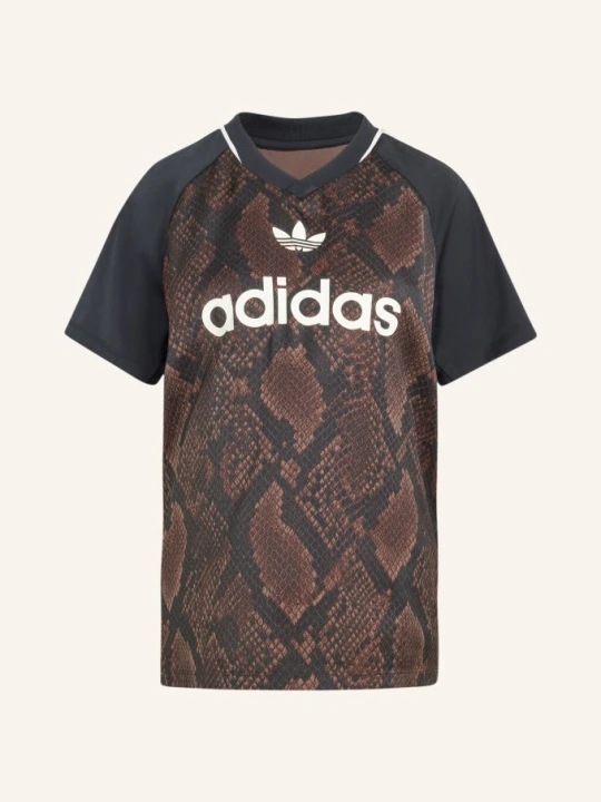 Zdjęcie produktu Adidas Originals T-Shirt Snake Print Satin Jersey Z Mieszanki Materiałów braun