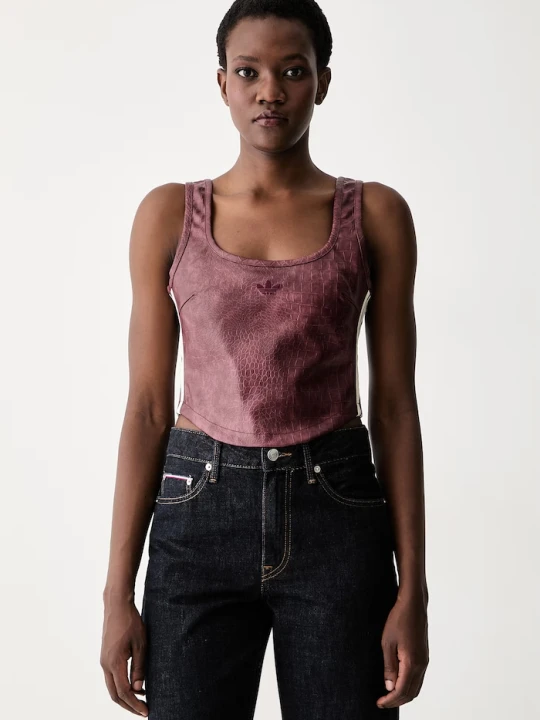 Zdjęcie produktu adidas Originals crop top damski bordowy