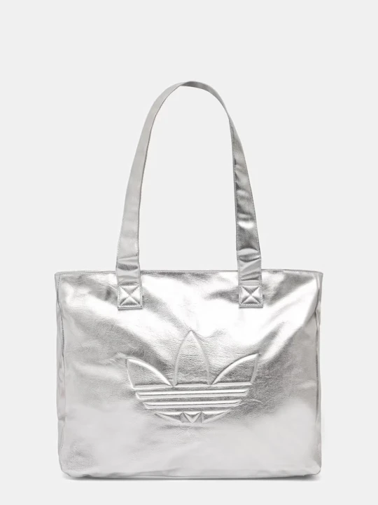 Zdjęcie produktu adidas Originals torebka shopper damska z imitacji skóry srebrny