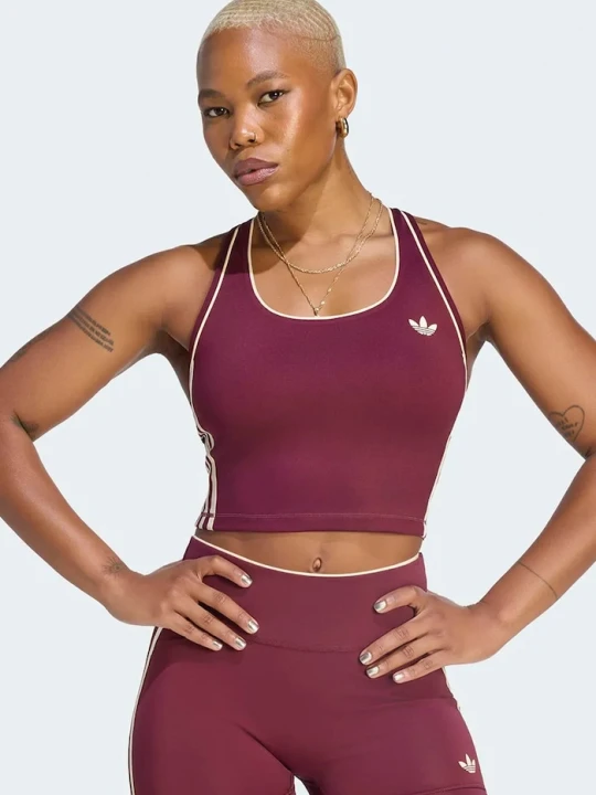 Zdjęcie produktu adidas Performance top treningowy damski Originals Sport bordowy