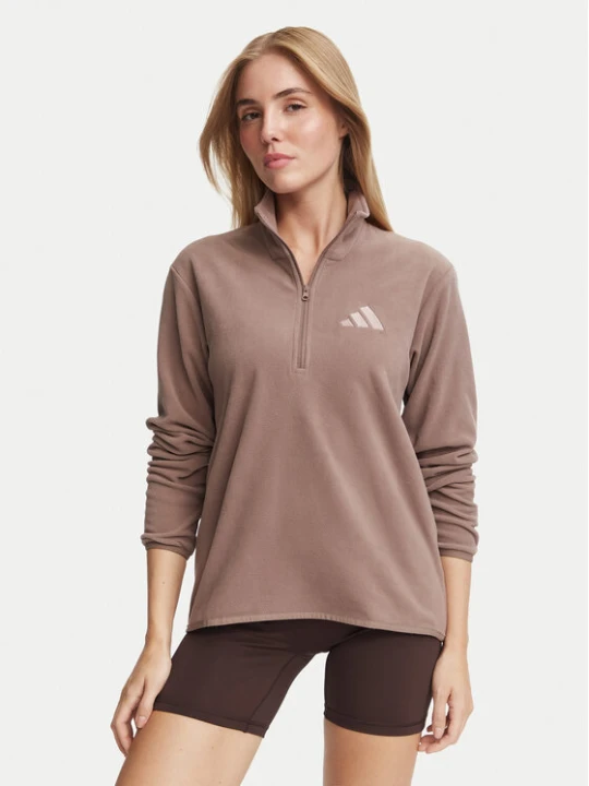 Zdjęcie produktu adidas Polar Terrex Multi Essentials Half Zip Fleece Jacket KZ1799 Brązowy jasny Regular Fit