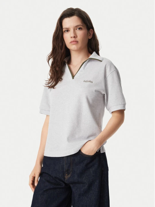 Zdjęcie produktu adidas Polo Seasonal Essentials Colorpop Polo With Embroidered Graphic KV6855 Szary Regular Fit