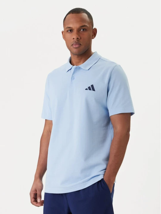 Zdjęcie produktu adidas Polo Small Logo Pique KS5530 Błękitny Regular Fit Niebieski jasny