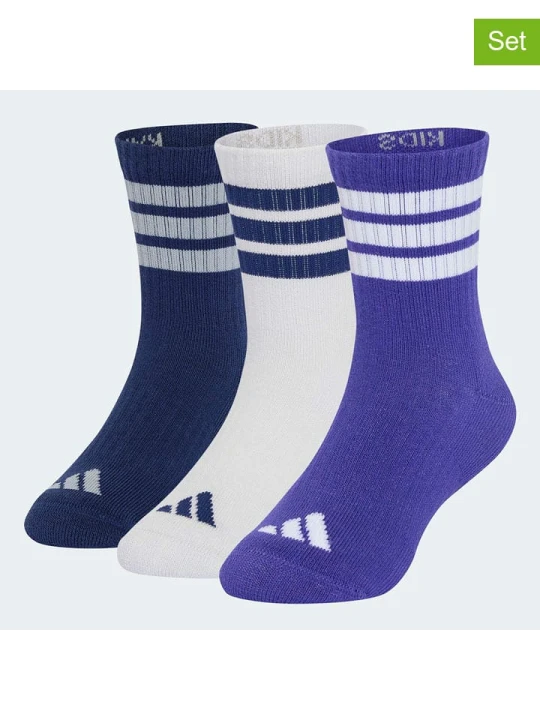 Zdjęcie produktu adidas Skarpety (3 pary) w kolorze biało-granatowym rozmiar: 28