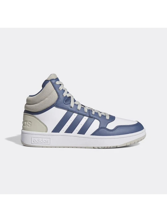 Zdjęcie produktu adidas Skórzane sneakersy "Hoops 3.0 MID" w kolorze granatowo-beżowo-białym rozmiar: 39
