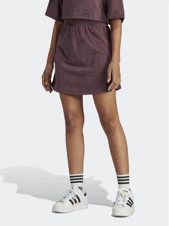 Zdjęcie produktu adidas Spódnica dresowa adicolor Classics Suede HM1687 Bordowy Slim Fit