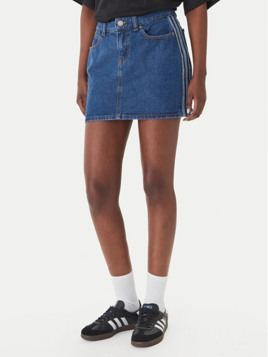 Zdjęcie produktu adidas Spódnica jeansowa 3-Stripes KD2901 Niebieski Regular Fit