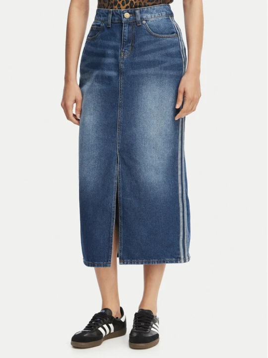 Zdjęcie produktu adidas Spódnica jeansowa 3-Stripes KD2908 Niebieski Regular Fit