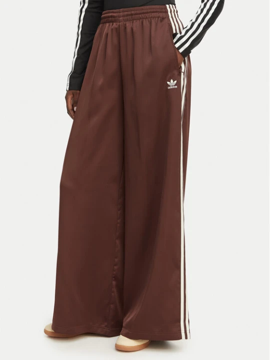 Zdjęcie produktu adidas Spodnie dresowe adicolor Satin KD2541 Brązowy Wide Leg
