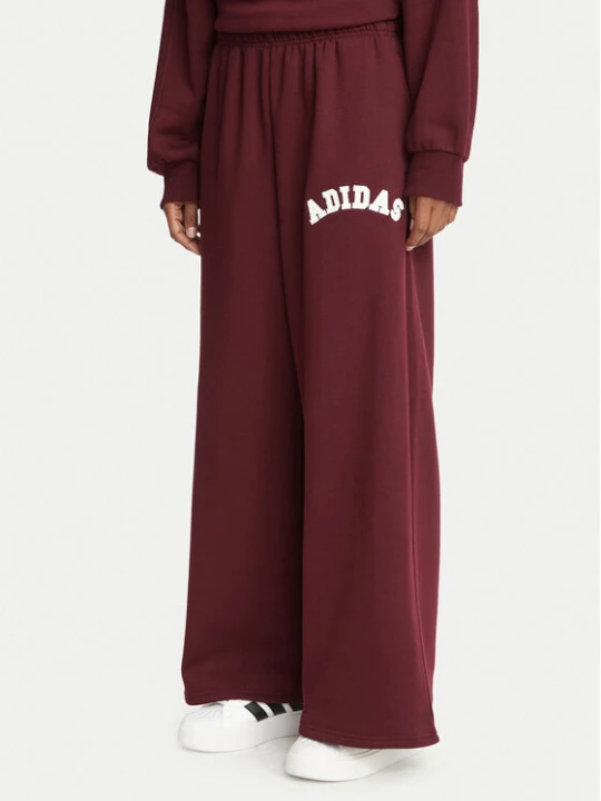 Zdjęcie produktu adidas Spodnie dresowe Adidas Damskie 3-Stripes KU0332 Bordowy Loose Fit
