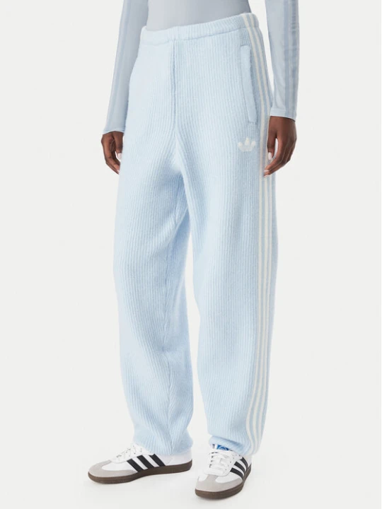 Zdjęcie produktu adidas Spodnie dresowe Adiluna Season 2 X Jennie Knitted Loose Joggers LD8917 Niebieski Relaxed Fit
