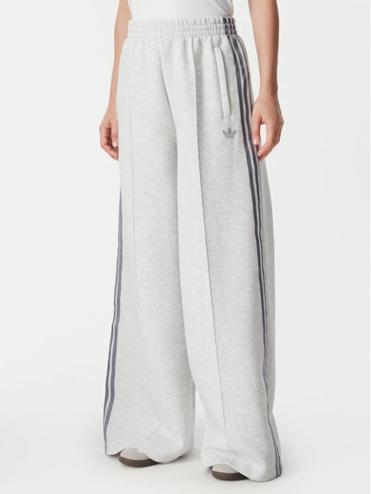 Zdjęcie produktu adidas Spodnie dresowe Spacer HY8044 Szary jasny Wide Leg