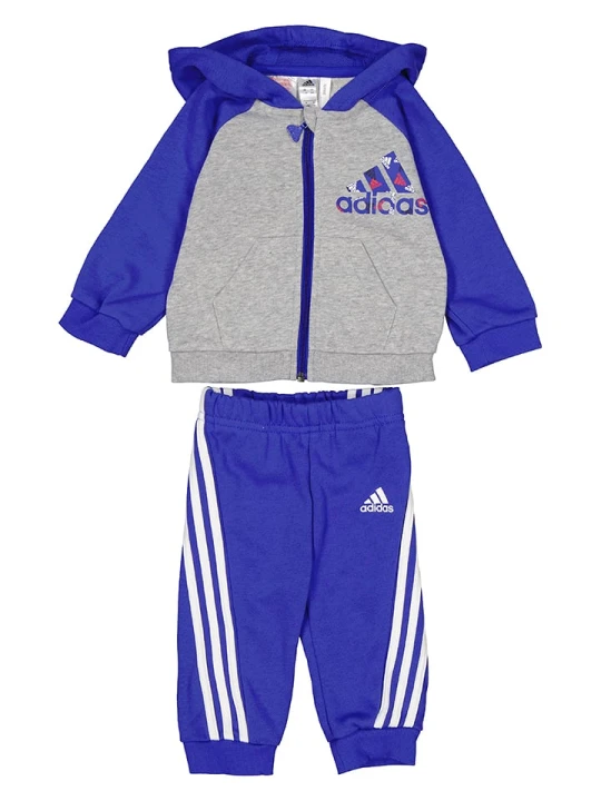 Zdjęcie produktu adidas Strój sportowy w kolorze szaro-niebieskim rozmiar: 68