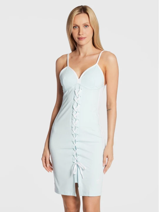 Zdjęcie produktu adidas Sukienka letnia Always Original Laced Strap HK5088 Błękitny Slim Fit Niebieski jasny