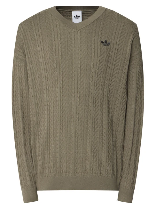 Zdjęcie produktu adidas Sweter KR9767 Beżowy Loose Fit Zielony