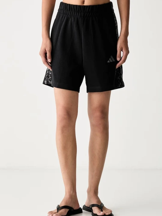 Zdjęcie produktu adidas szorty dresowe damskie z bawełną Leopard Pack czarny