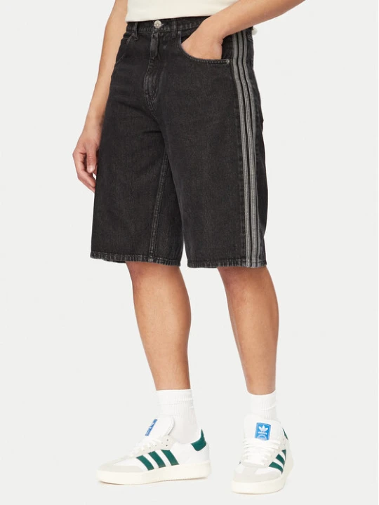 Zdjęcie produktu adidas Szorty jeansowe adicolor Firebird KD1498 Czarny Loose Fit