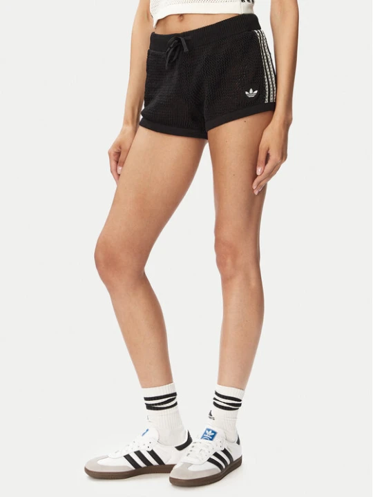 Zdjęcie produktu adidas Szorty materiałowe Knitted Crochet KC6478 Czarny Regular Fit
