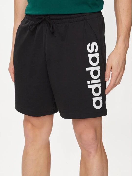 Zdjęcie produktu adidas Szorty sportowe AEROREADY Essentials Single Jersey Linear Logo Shorts IC0062 Czarny Regular Fit