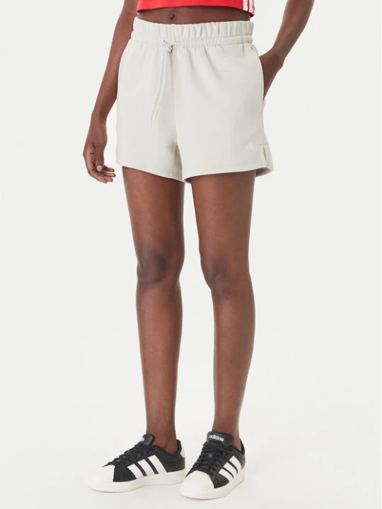 Zdjęcie produktu adidas Szorty sportowe Essentials Small Logo Feel Cozy JC5931 Beżowy Regular Fit
