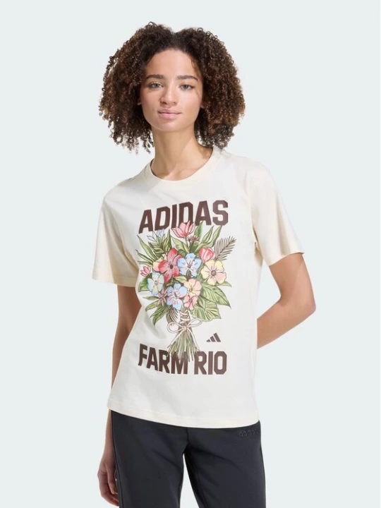 Zdjęcie produktu adidas T-Shirt Fram Rio Graphic KR0280 Kremowy Regular Fit