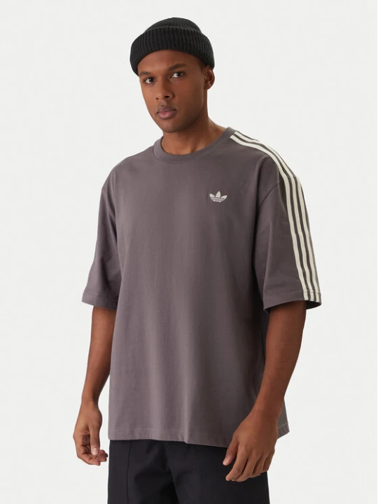Zdjęcie produktu adidas T-Shirt adicolor 3-Stripes KE1591 Szary Oversize