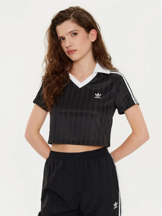 Zdjęcie produktu adidas T-Shirt adicolor Football Jacquard JD2606 Czarny Slim Fit